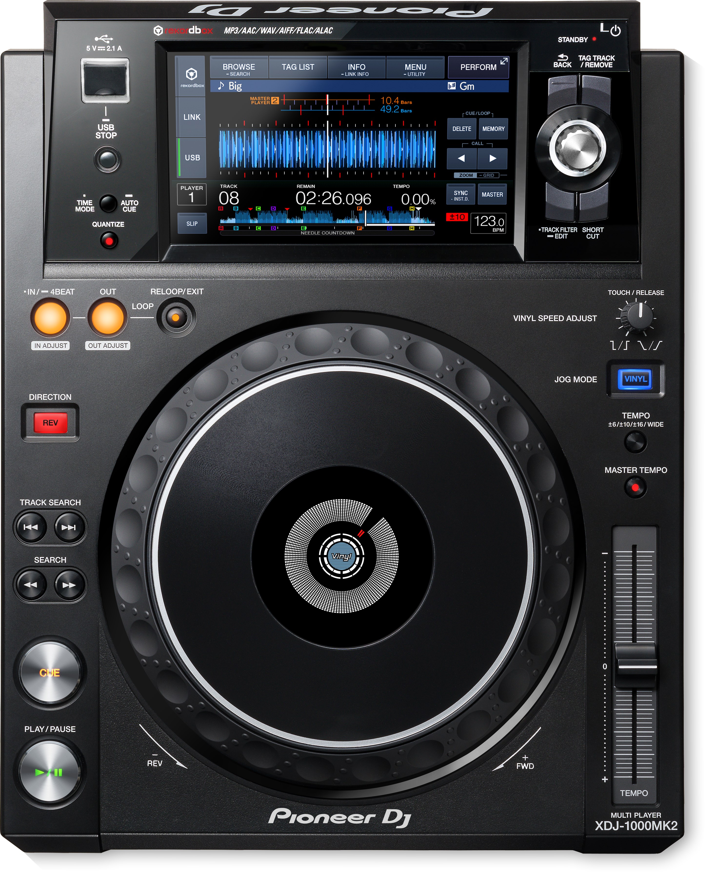 PIONEER DJ XDJ-1000 MK2 en stock - 1 449,00€ (Platines CD / MP3 / USB à  plat) - Seveneant Musique - N°1 en Bretagne de la vente d'instruments de  musique, matériel sonorisation, éclairage, vidéo et DJ shop